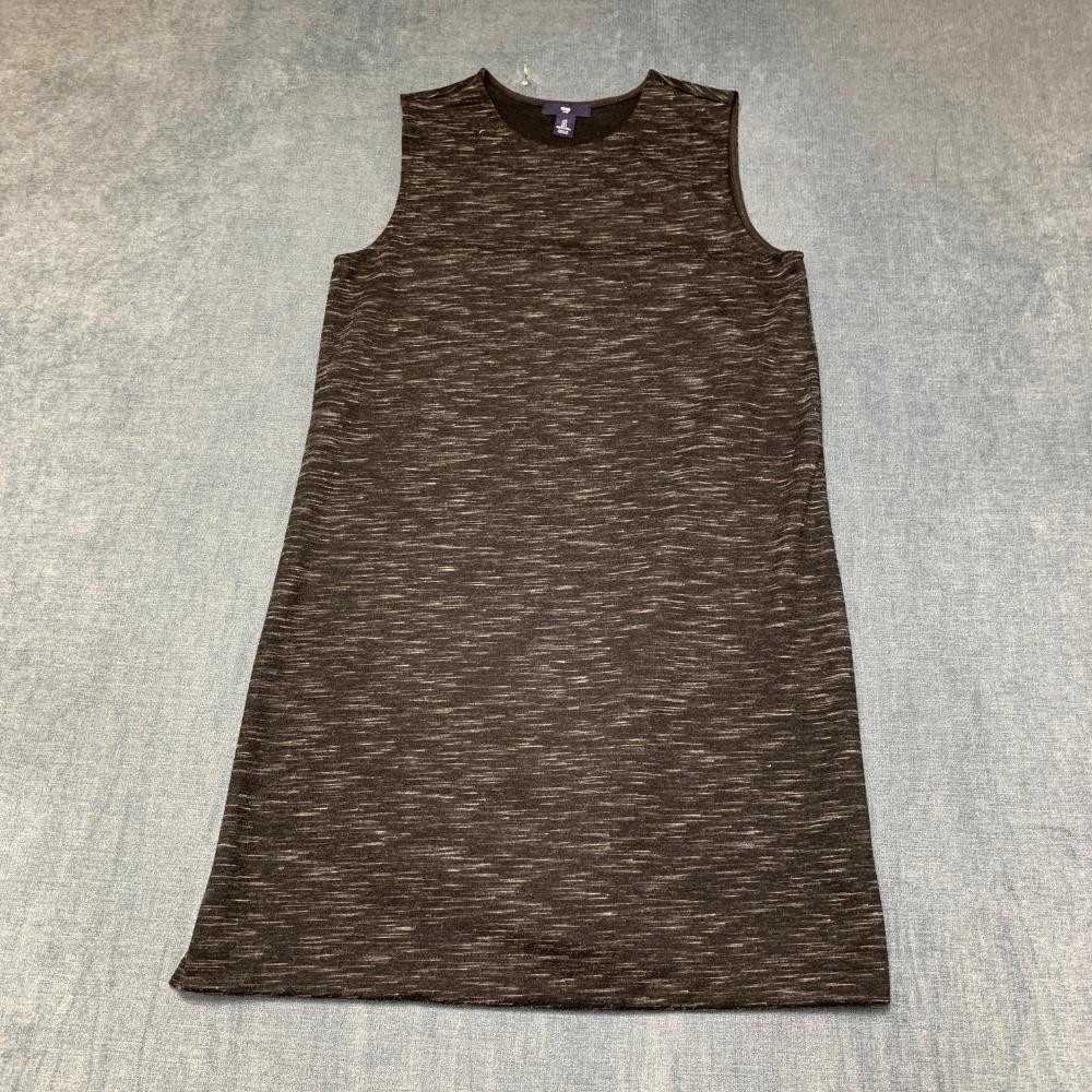 Gap Shift Dress Womens Small Black Space Dye Knit Stretch Sleeveless Round Neck